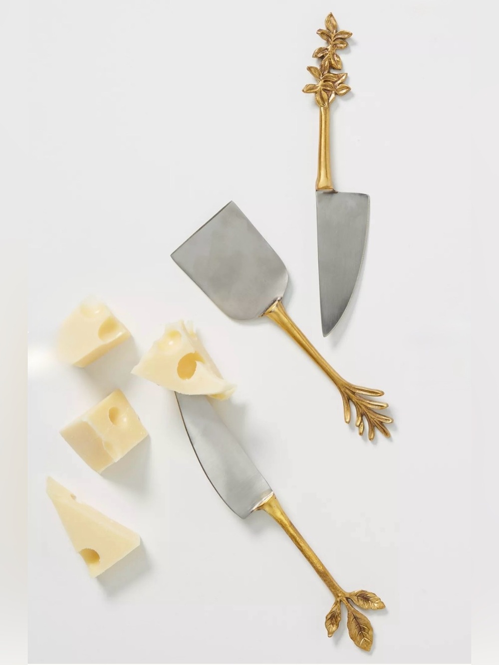 NEW Anthropologie Herbiflora Cheese Knives, Set of 3